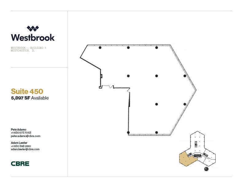 1 Westbrook Corporate Ctr, Westchester, IL for lease Floor Plan- Image 1 of 1