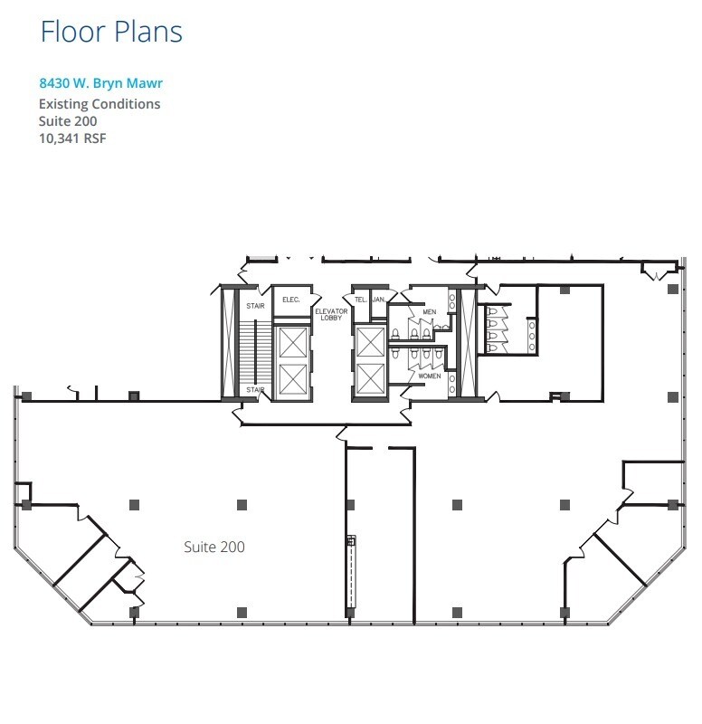 8410 W Bryn Mawr Ave, Chicago, IL for lease Floor Plan- Image 1 of 2