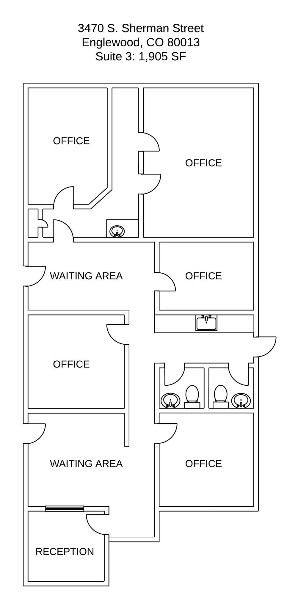 3470 S Sherman St, Englewood, CO for lease Floor Plan- Image 1 of 1