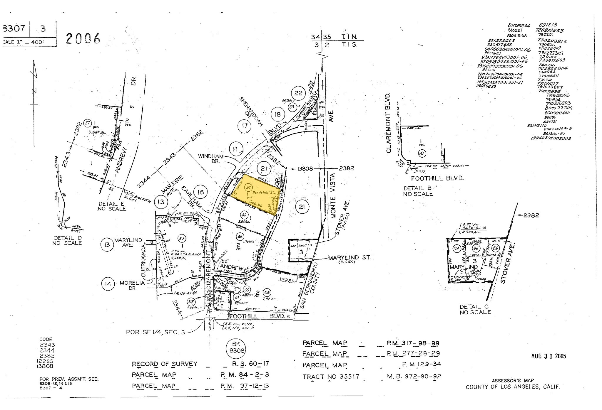 1490 Claremont Blvd, Claremont, CA for sale Plat Map- Image 1 of 1
