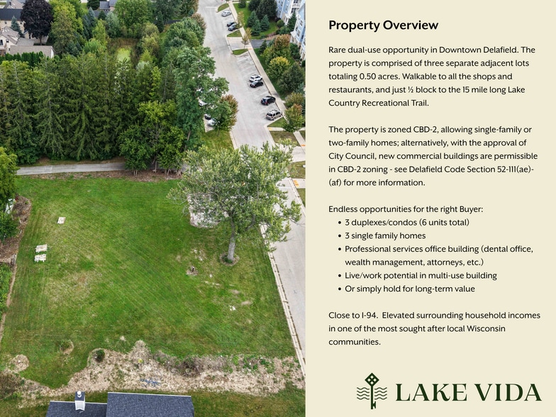 723 Division St, Delafield, WI for sale - Aerial - Image 3 of 9