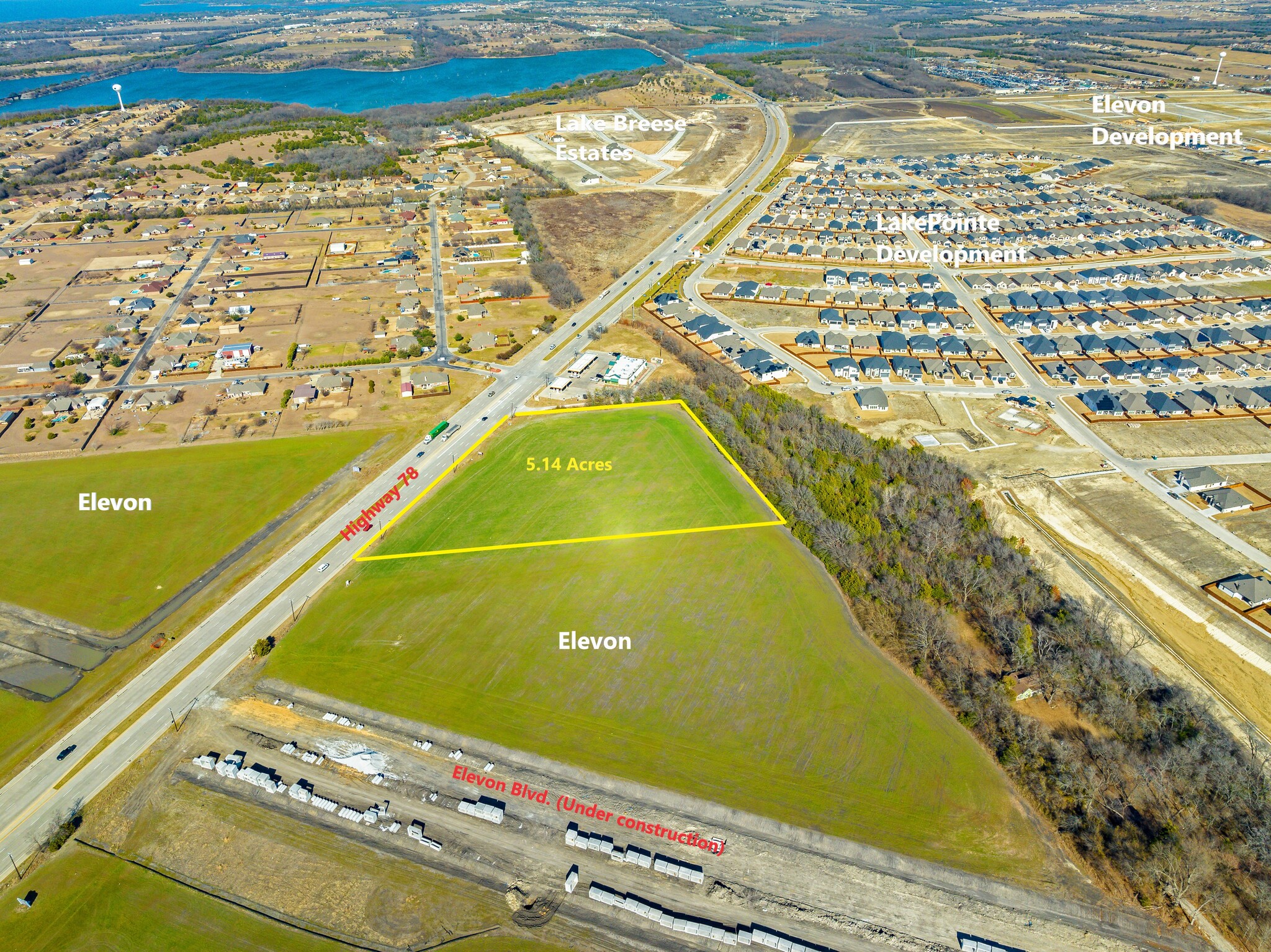 State Hwy 78, Lavon, TX for sale Aerial- Image 1 of 5