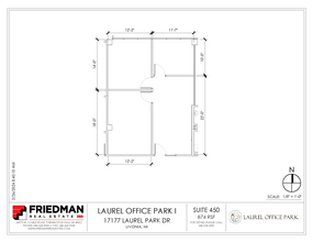 17177 N Laurel Park Dr, Livonia, MI for lease Floor Plan- Image 1 of 2