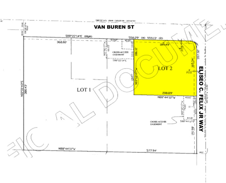 SWC Van Buren/Eliseo C Felix Way, Avondale, AZ for sale - Plat Map - Image 2 of 4