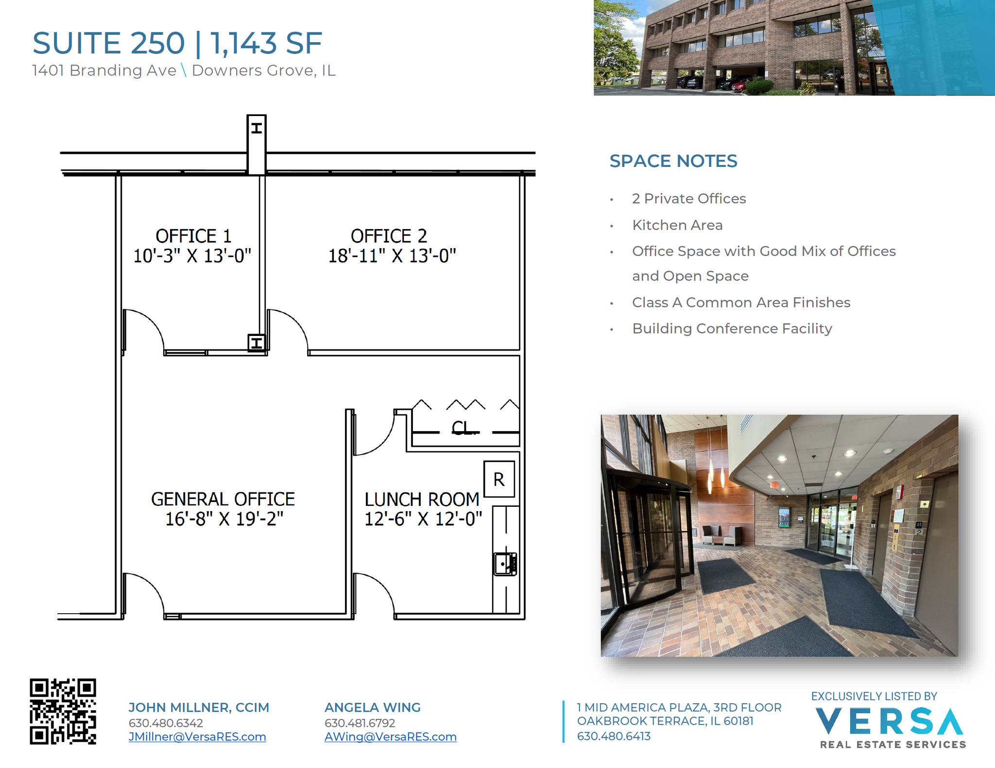 1401 Branding Ave, Downers Grove, IL for lease Floor Plan- Image 1 of 1