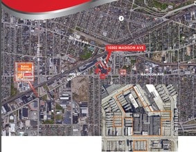 10302 Madison Rd, Cleveland, OH - AERIAL map view