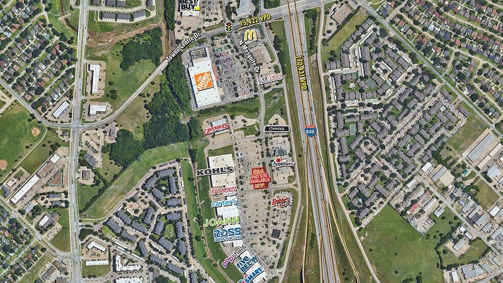 19065 Lyndon B Johnson Freeway, Mesquite, TX for lease - Aerial - Image 1 of 1