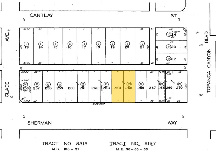 22021-22027 Sherman Way, Canoga Park, CA for lease - Plat Map - Image 2 of 4