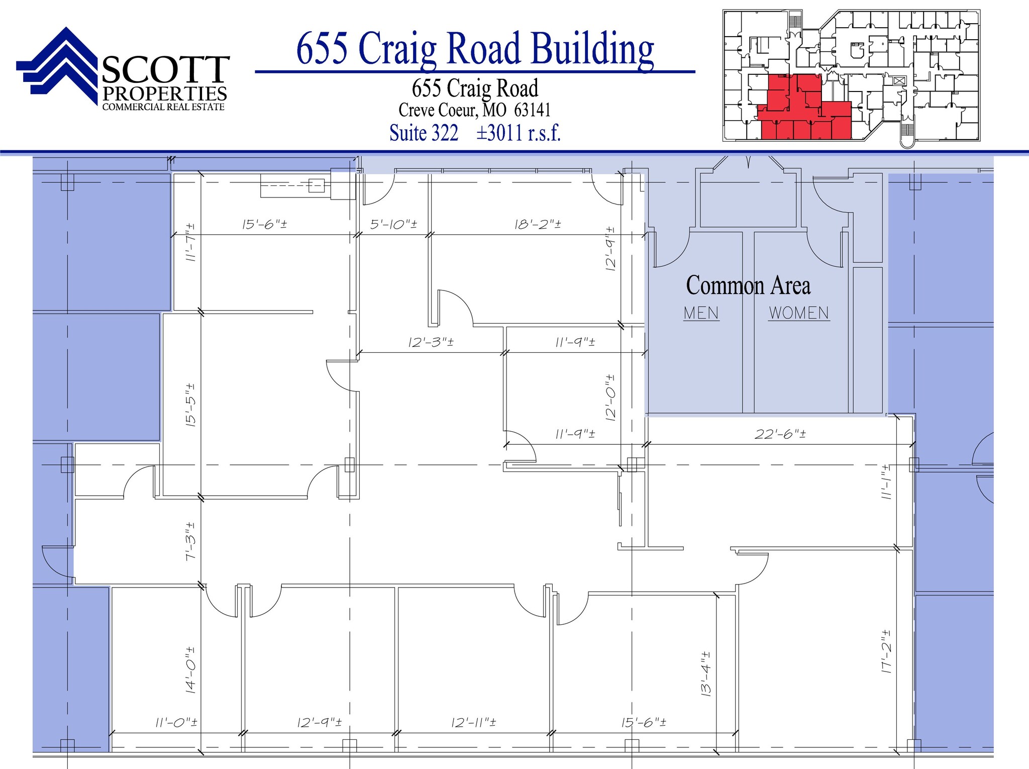 655 Craig Rd, Creve Coeur, MO for lease Floor Plan- Image 1 of 8