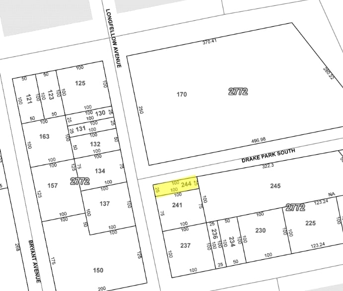 412 Longfellow Ave, Bronx, NY for sale - Plat Map - Image 1 of 1