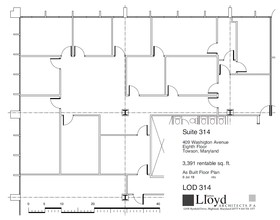 409 Washington Ave, Towson, MD for lease Floor Plan- Image 1 of 1