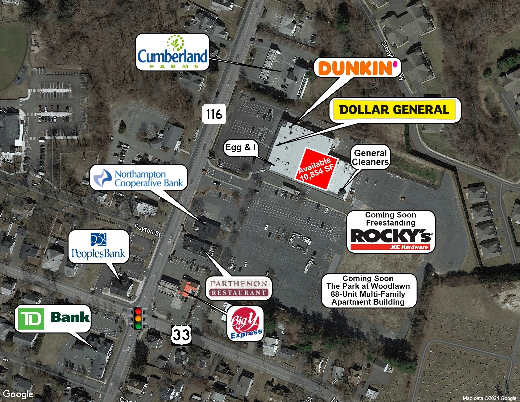 479-505 Newton St, South Hadley, MA for lease Aerial- Image 1 of 13