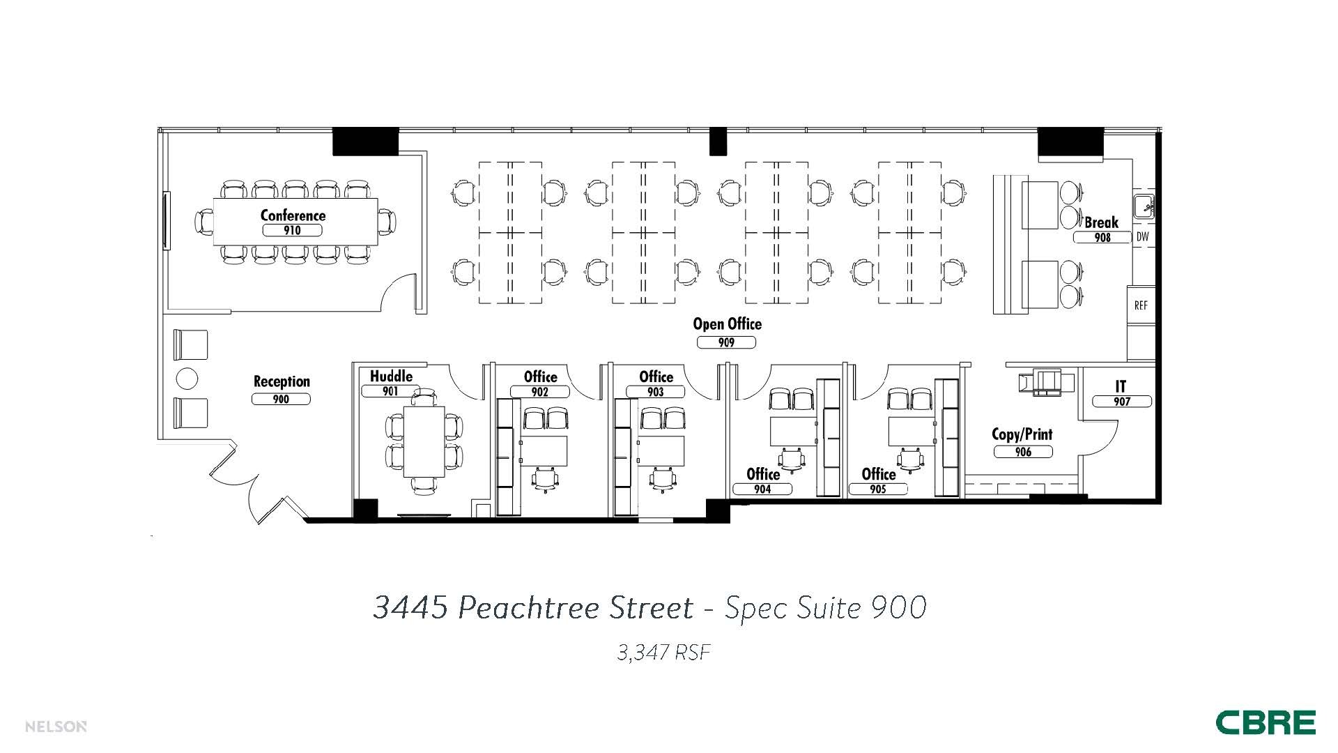 3445 Peachtree Rd NE, Atlanta, GA for lease Floor Plan- Image 1 of 5