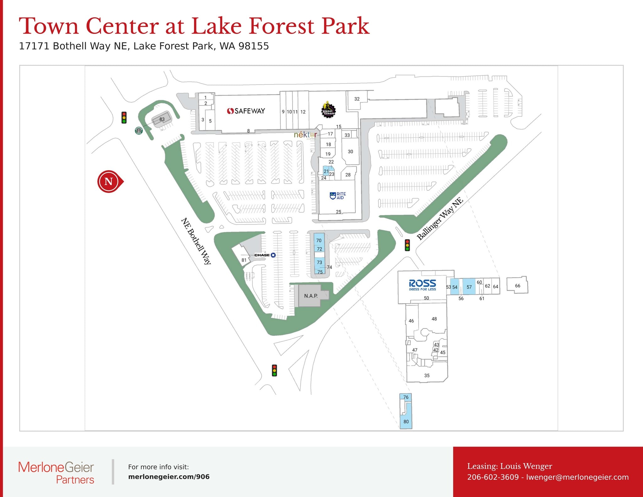 17171-17535 Bothell Way NE, Lake Forest Park, WA for lease Site Plan- Image 1 of 1