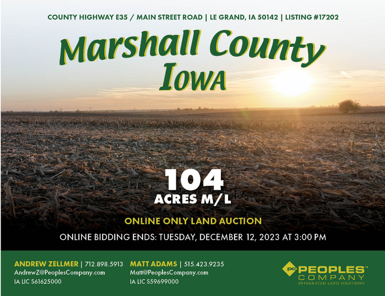 County Highway E35, Marshalltown, IA for sale - Primary Photo - Image 1 of 1