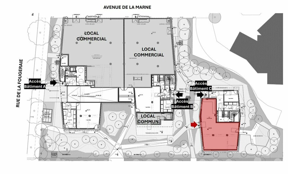 Retail in Mérignac for sale - Site Plan - Image 3 of 4
