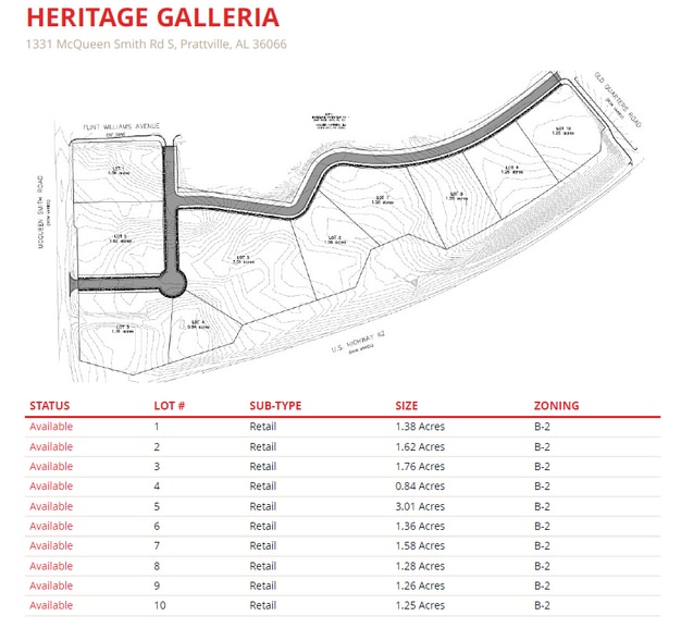 McQueen Smith Rd- 18.34 AC, Prattville, AL for sale - Site Plan - Image 3 of 4