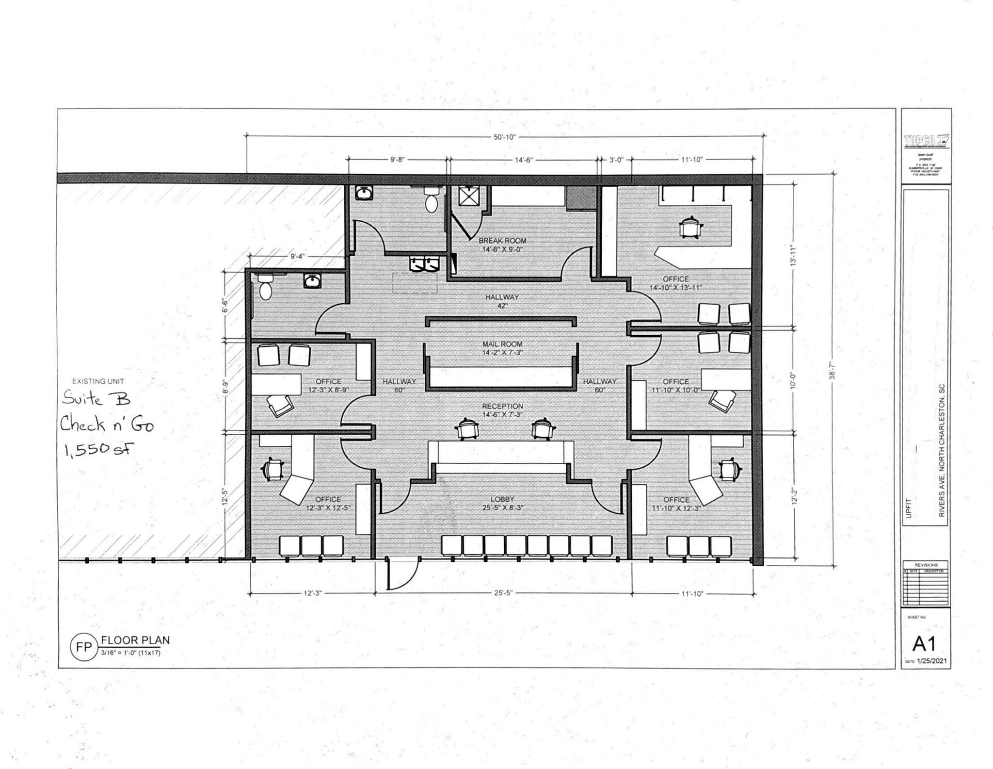 8316 Rivers Ave, North Charleston, SC for lease Floor Plan- Image 1 of 1