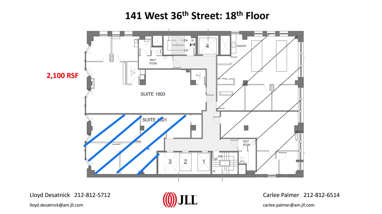 141 W 36th St, New York, NY for lease Floor Plan- Image 1 of 9