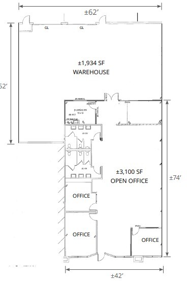 1030 Commercial St, San Jose, CA for lease Floor Plan- Image 1 of 1