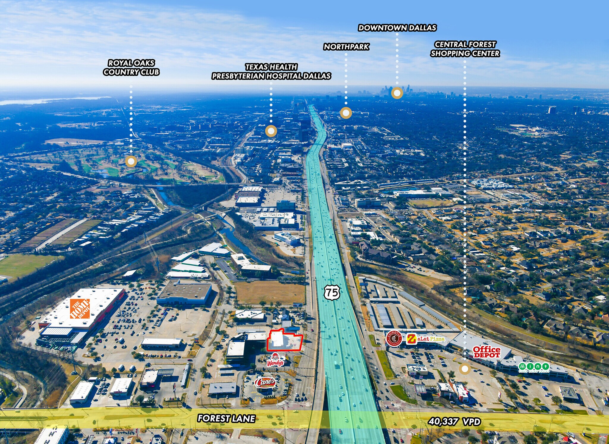 11648 N Central Expy, Dallas, TX for sale Aerial- Image 1 of 1