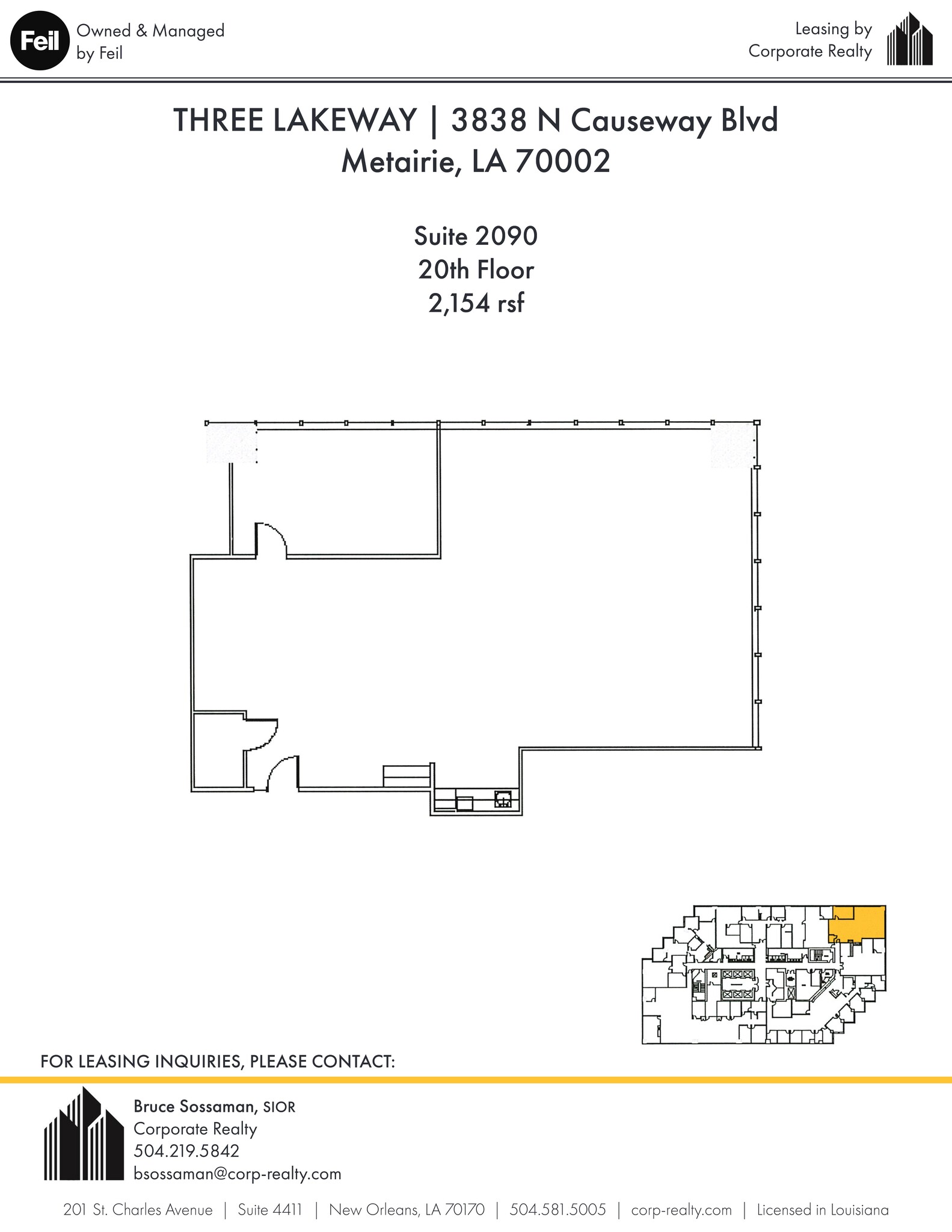 3900 N Causeway Blvd, Metairie, LA for lease Site Plan- Image 1 of 1