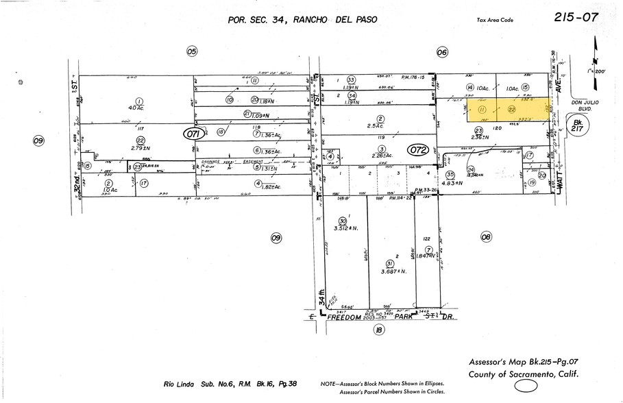 6137 Watt Ave, North Highlands, CA for lease - Plat Map - Image 3 of 14