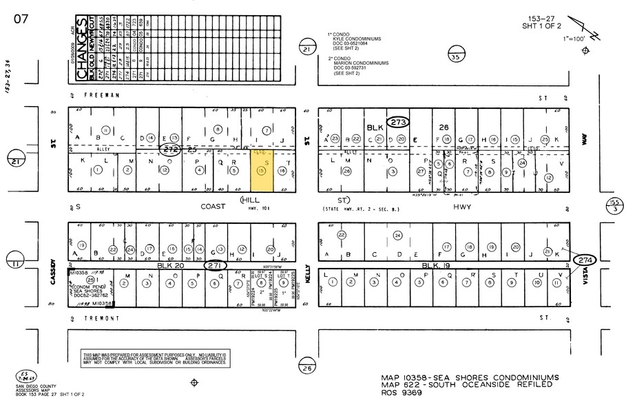 1834-1836 S Coast Hwy, Oceanside, CA for lease - Plat Map - Image 3 of 3