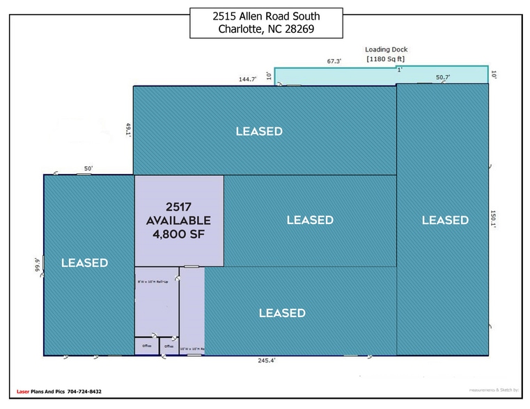 2515 Allen Rd S, Charlotte, NC for lease - Floor Plan - Image 2 of 3