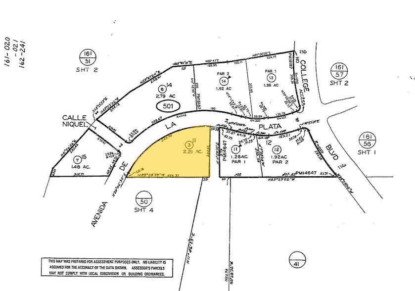 4167 Avenida de la Plata, Oceanside, CA for lease - Plat Map - Image 3 of 4