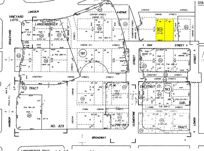 110-280 W Lincoln Ave, Anaheim, CA for lease - Plat Map - Image 2 of 2