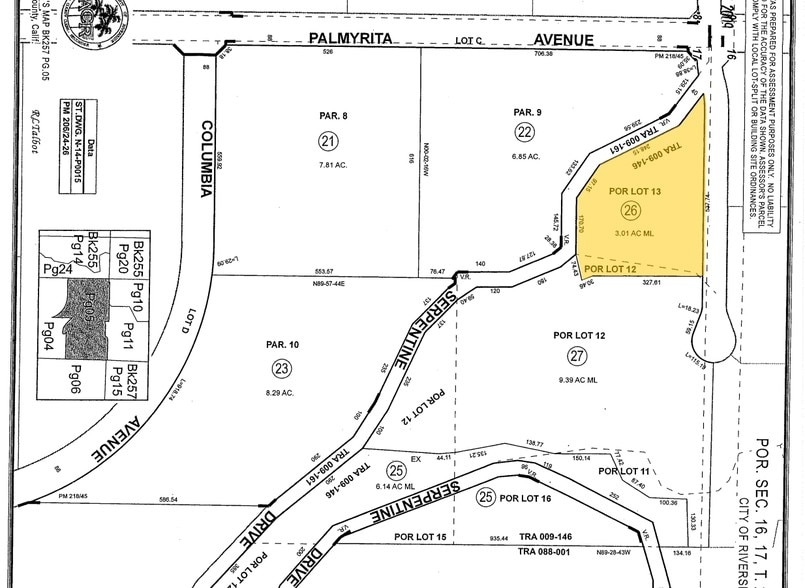 1075 Mount Vernon Ave, Riverside, CA for lease - Plat Map - Image 2 of 3