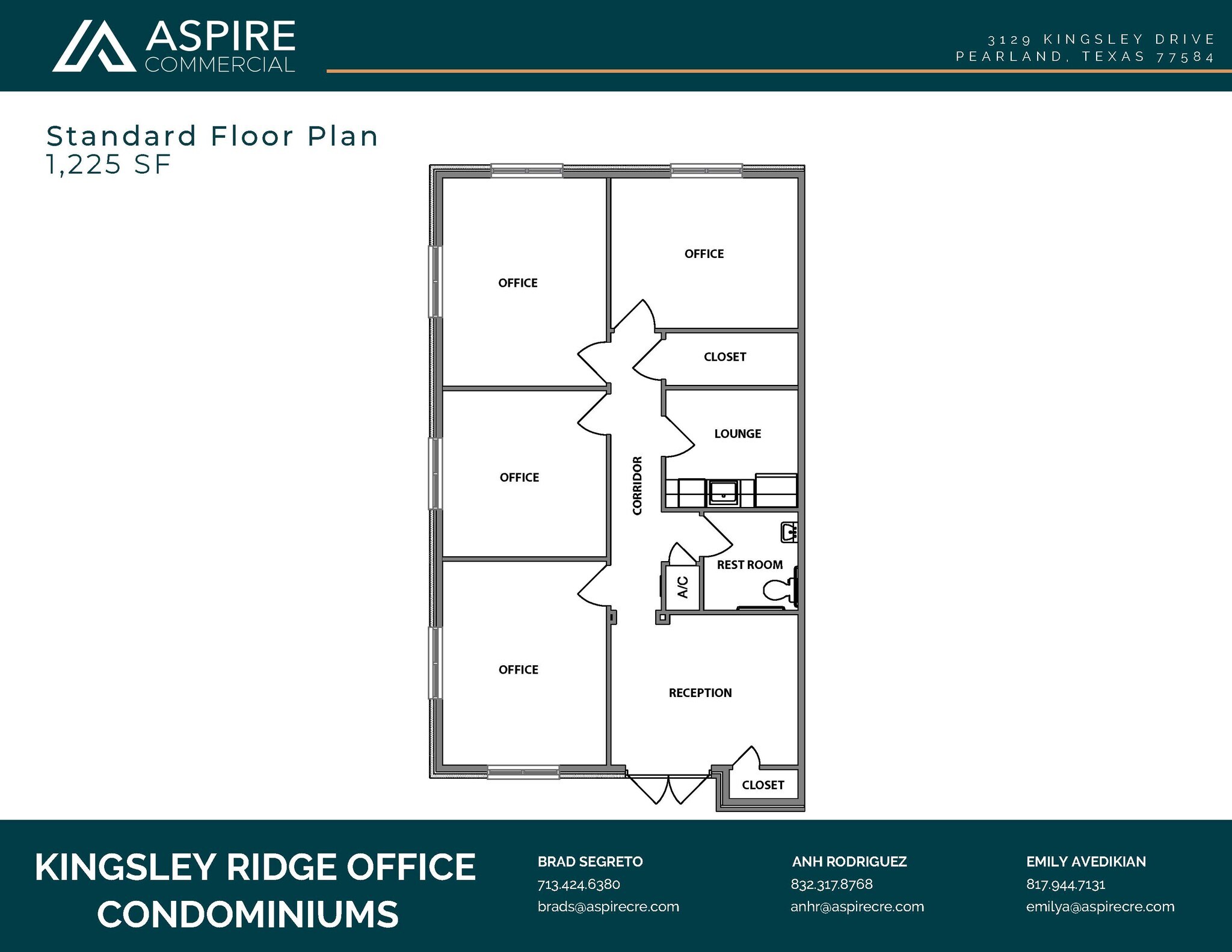 3129 Kingsley Dr, Pearland, TX for lease Floor Plan- Image 1 of 2