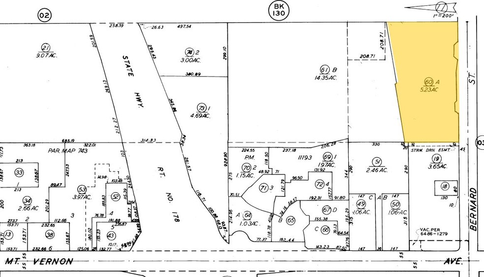 2620 Bernard St, Bakersfield, CA for sale - Plat Map - Image 1 of 1