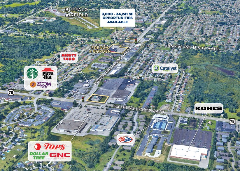 1231-1235 French Rd, Depew, NY for lease - Aerial - Image 2 of 2