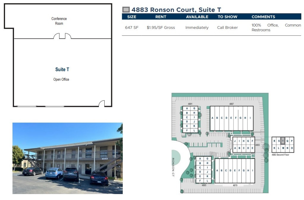 4883 Ronson Ct, San Diego, CA for lease Floor Plan- Image 1 of 2