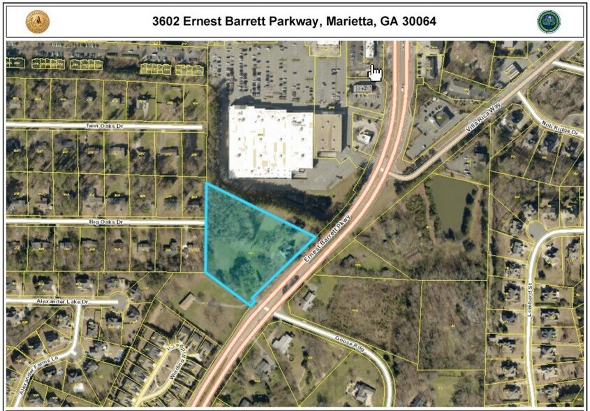 3602 Ernest W. Barrett Parkway, Marietta, GA for sale - Plat Map - Image 2 of 9