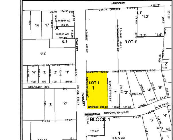 5000 Rowlett Rd, Rowlett, TX for sale Plat Map- Image 1 of 1