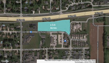 1760 Thornburg Ln, Franklin, IN - aerial  map view