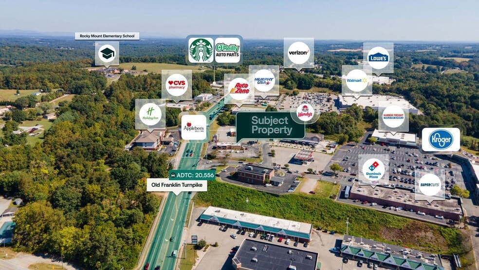 400 Old Franklin Tpke, Rocky Mount, VA for sale - Aerial - Image 2 of 2