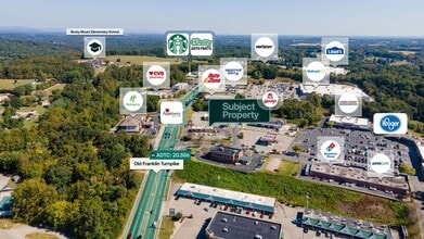 400 Old Franklin Tpke, Rocky Mount, VA - AERIAL  map view