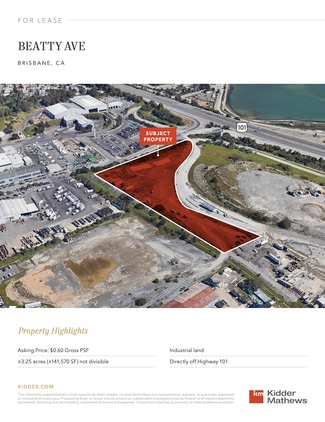More details for Beatty Ave, Brisbane, CA - Land for Lease