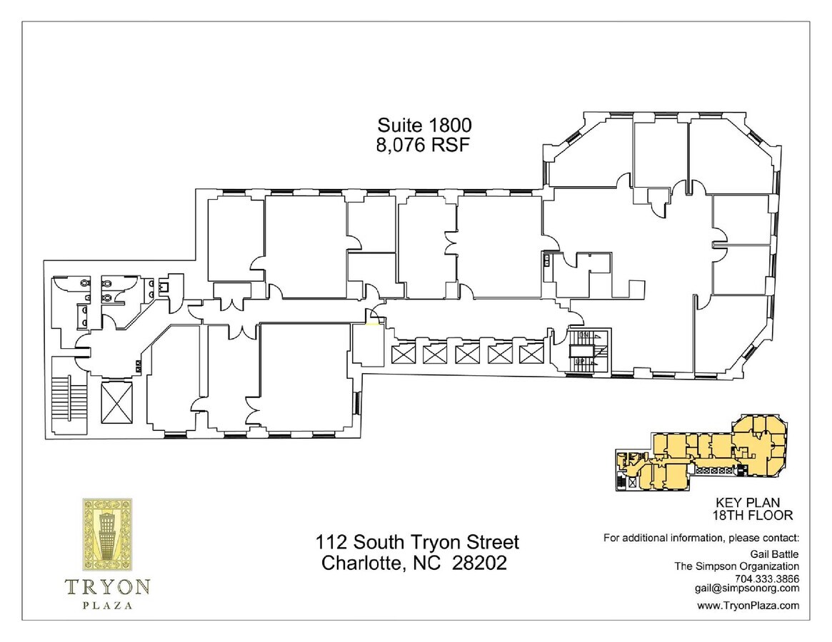 112 S Tryon St, Charlotte, NC 28202 - Unit 1800 - - Floor Plan - Image 1 of 1