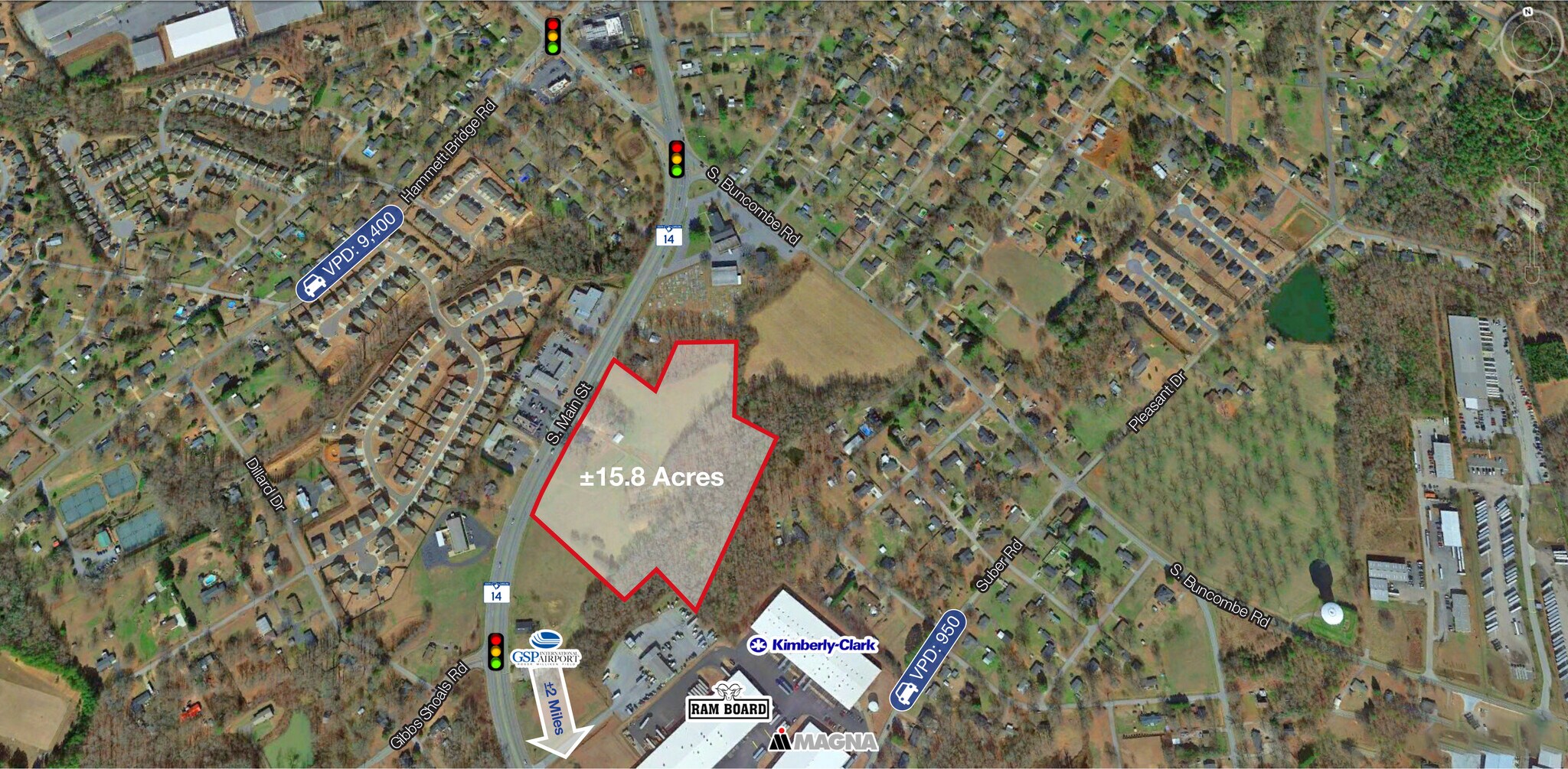 1527 S Highway 14, Greer, SC for sale Aerial- Image 1 of 1