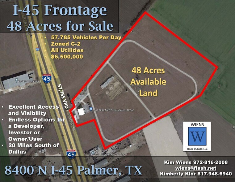 8400 I45, Palmer, TX 75152 48 Acres with Interstate 45 Frontage