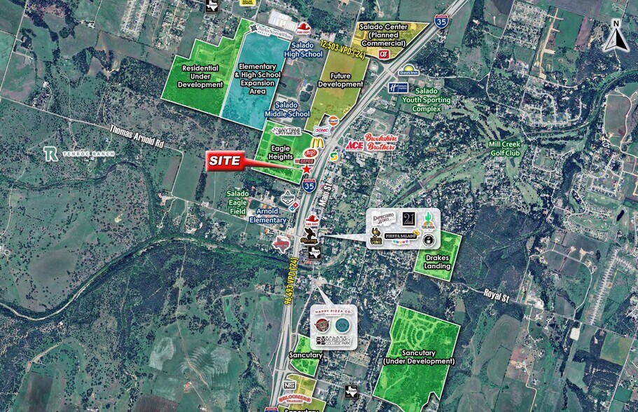 701 W Village Rd, Salado, TX for sale - Aerial - Image 2 of 3