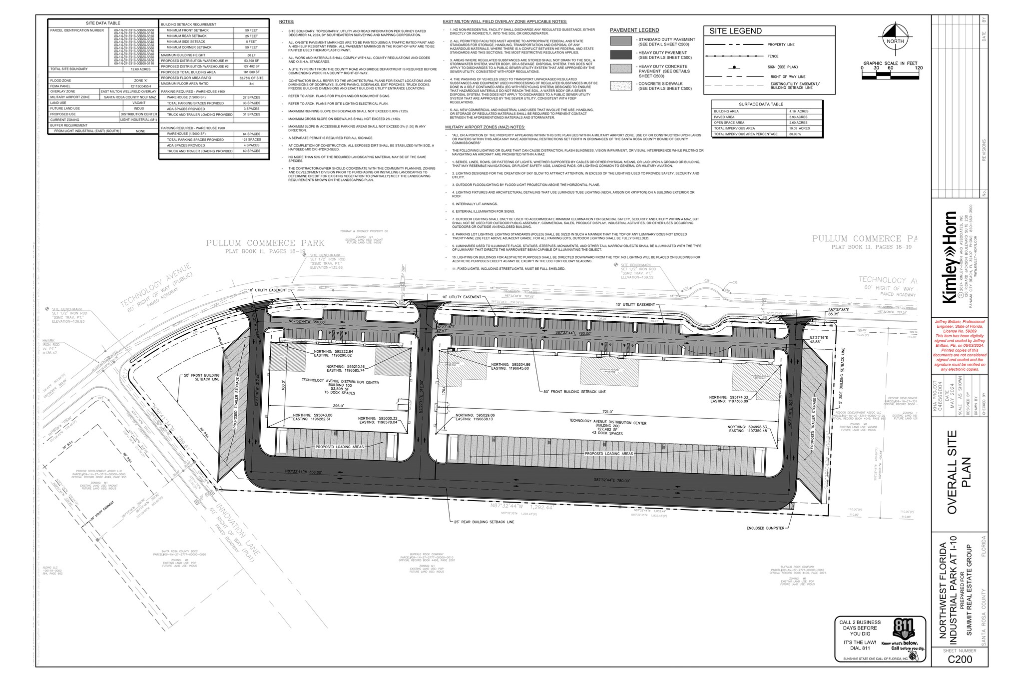 Technology ave, Milton, FL for lease Site Plan- Image 1 of 5