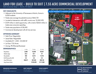 More details for 833 University St, Martin, TN - Land for Lease