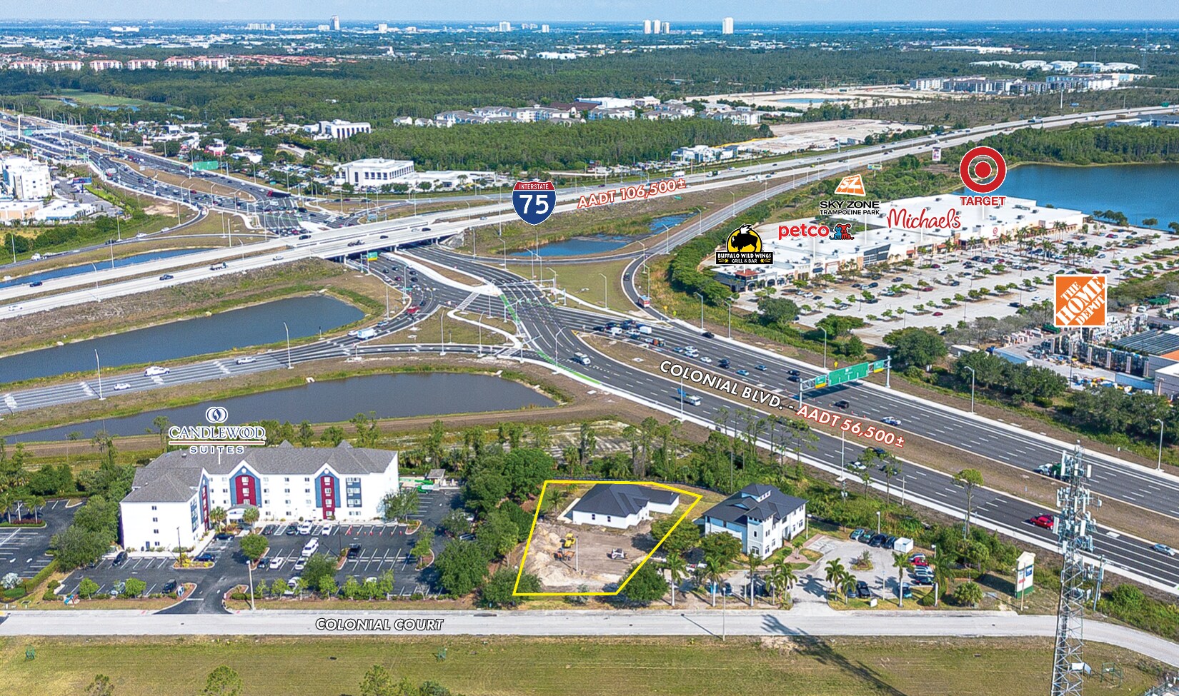 3614 Colonial Ct, Fort Myers, FL for lease Aerial- Image 1 of 7