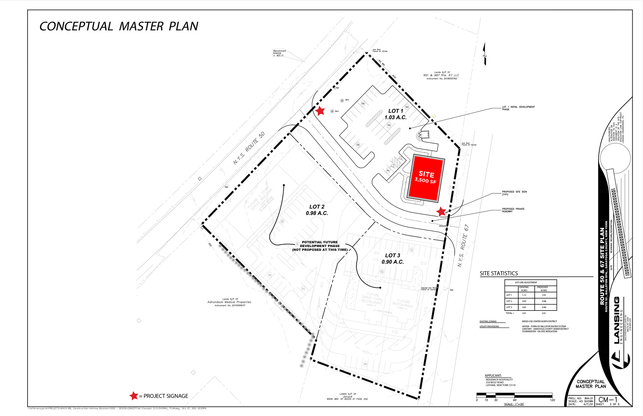 975 State Route 67, Ballston Spa, NY for lease Site Plan- Image 1 of 2